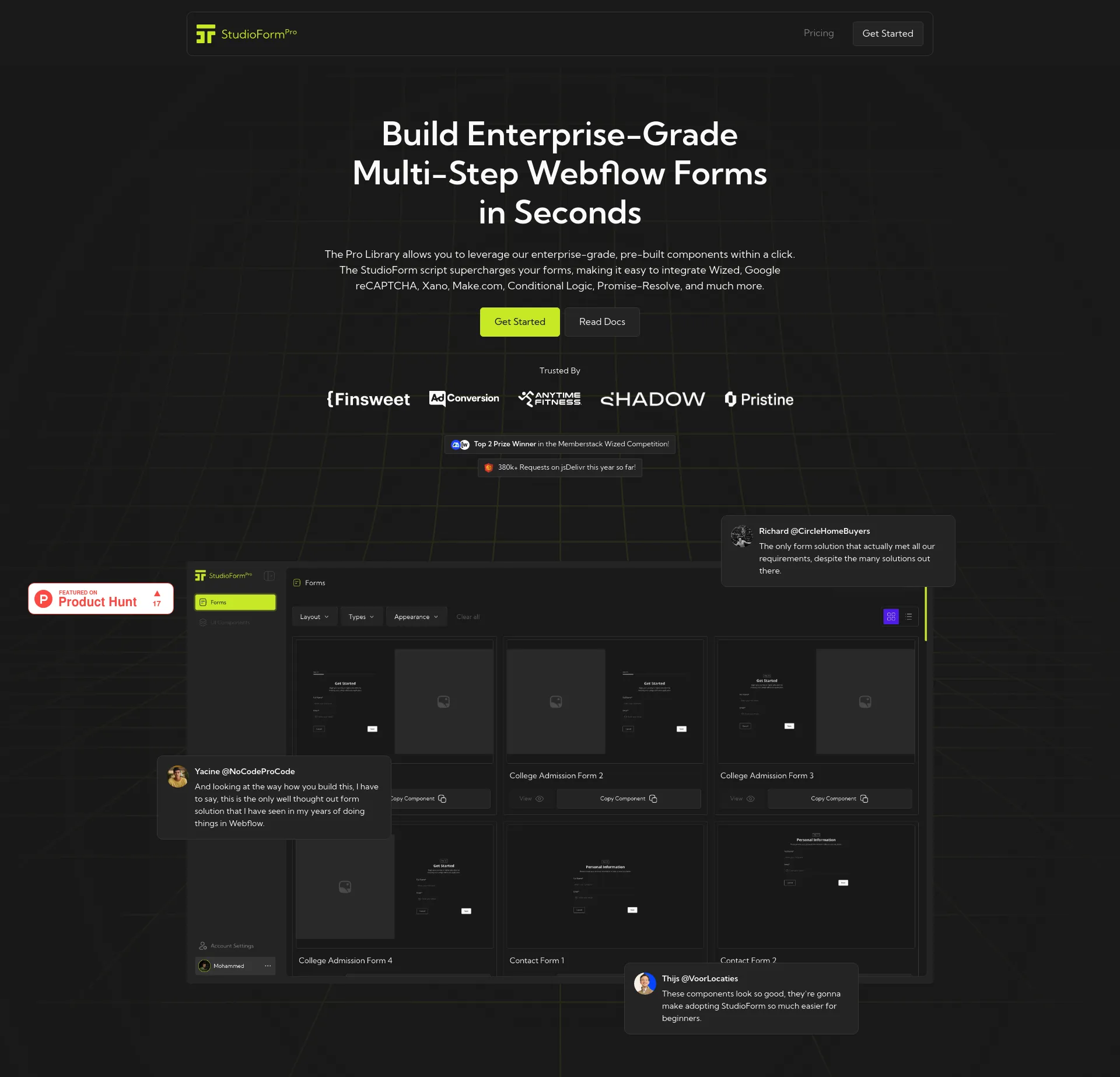 StudioForm Pro Library screenshot