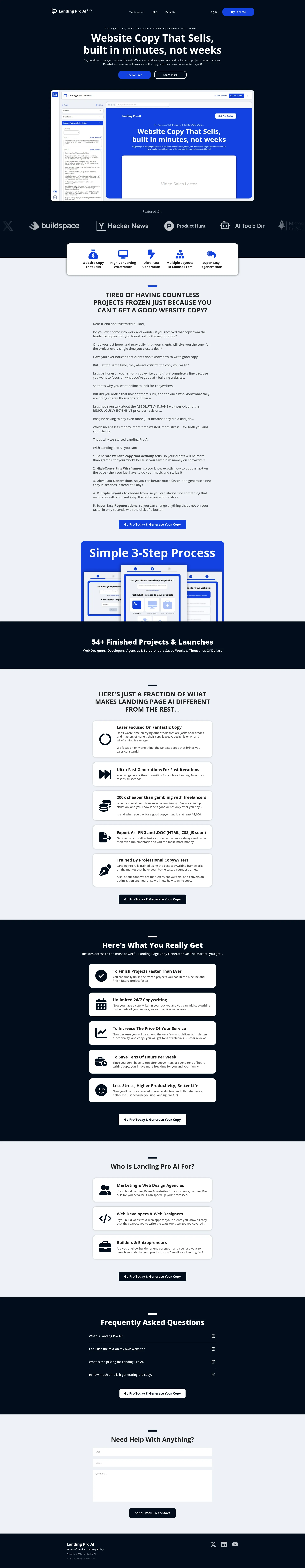 LandingPro AI (Buildspace S5) screenshot