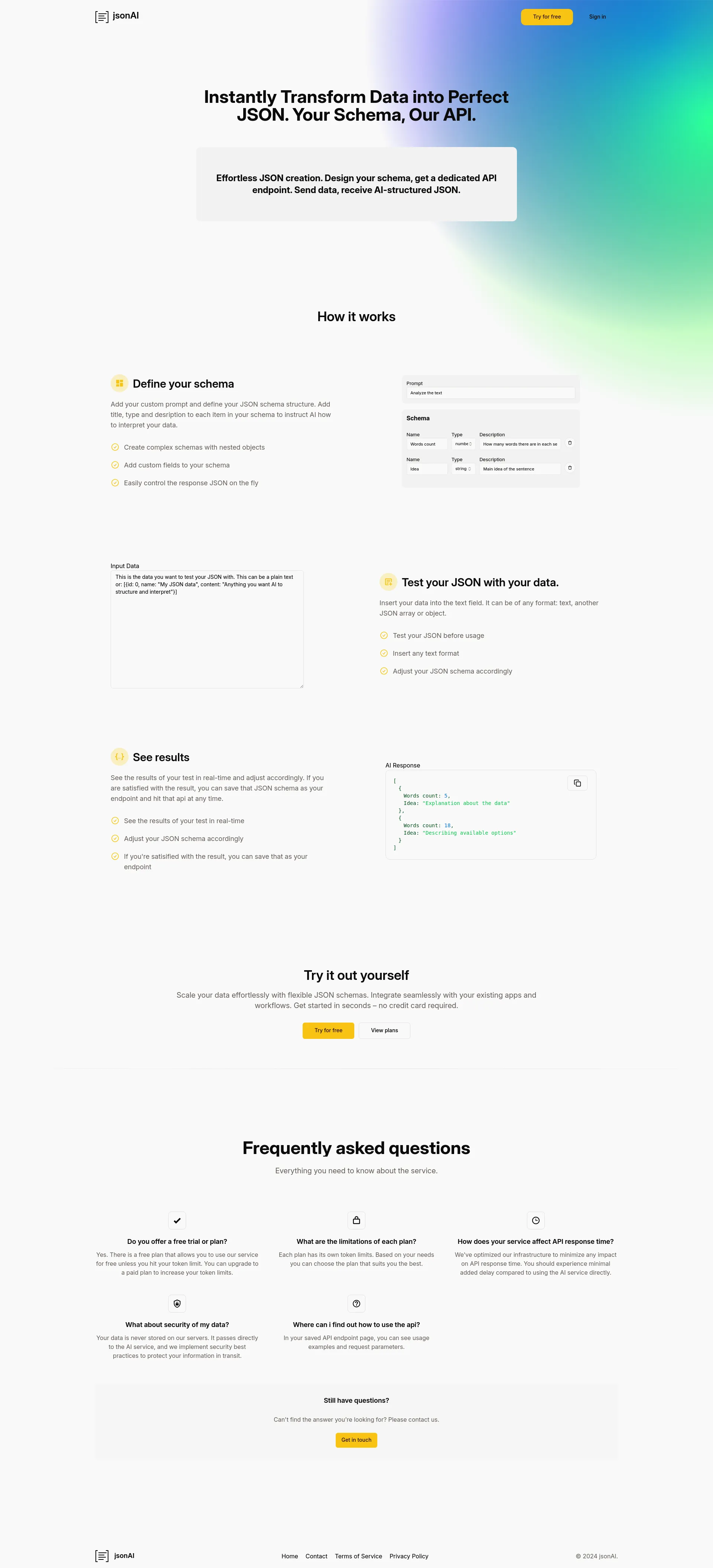 jsonAI screenshot