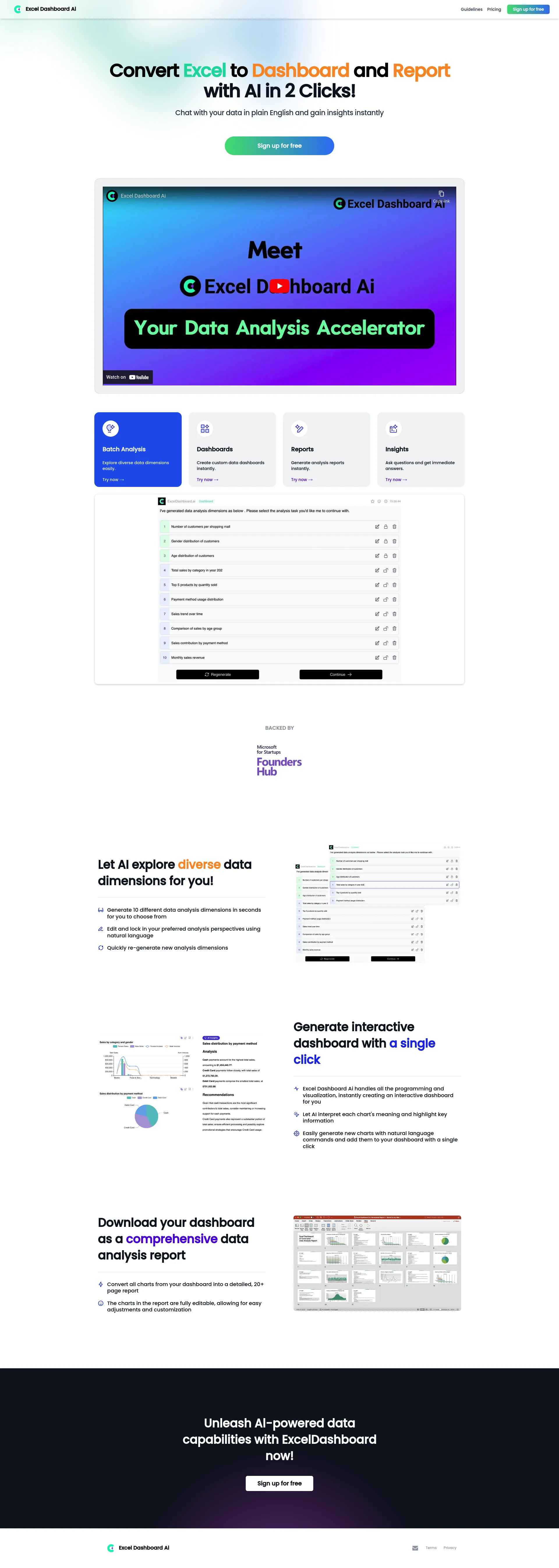 Excel Dashboard Ai screenshot