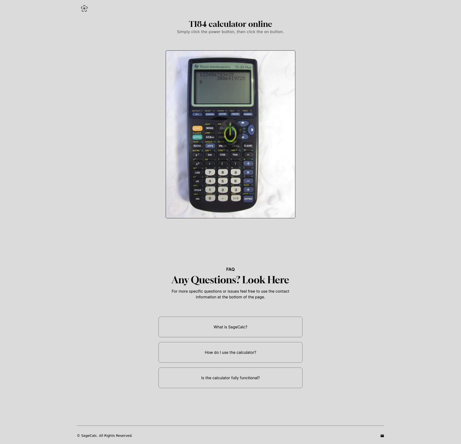 TI84 calculator online screenshot