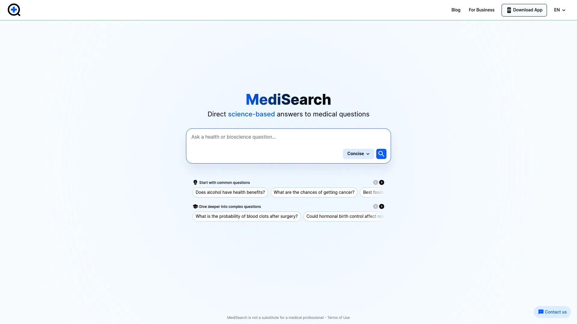 MediSearch screenshot