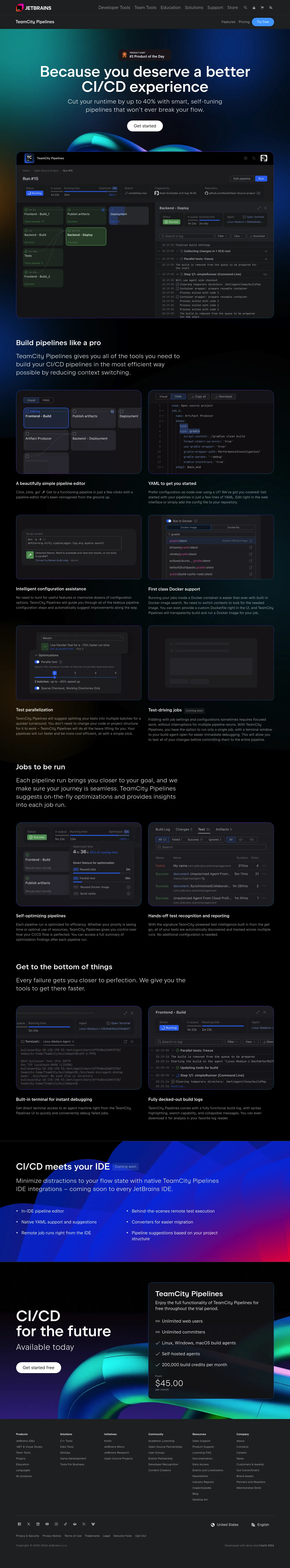 TeamCity Pipelines screenshot