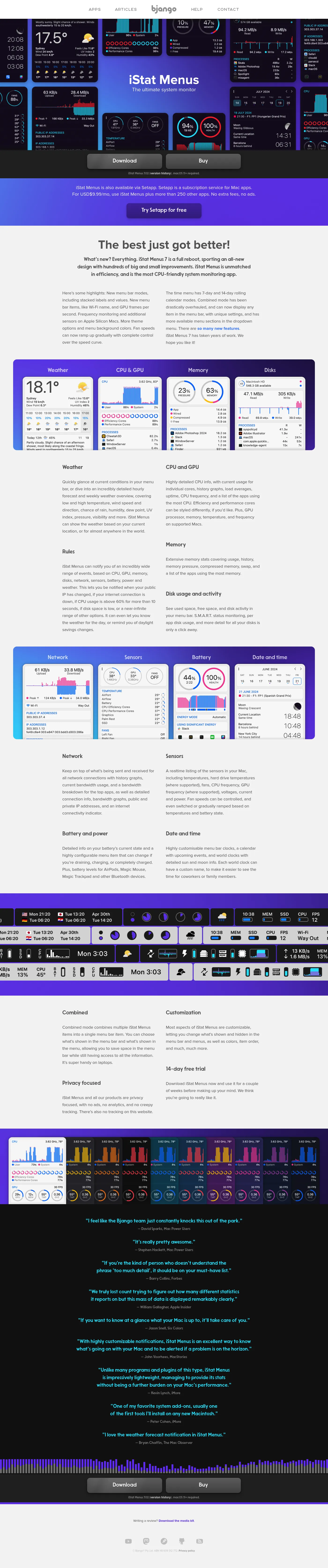 iStat Menus 7 screenshot