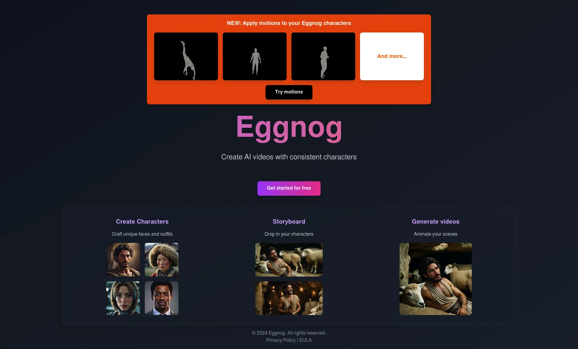 Eggnog screenshot