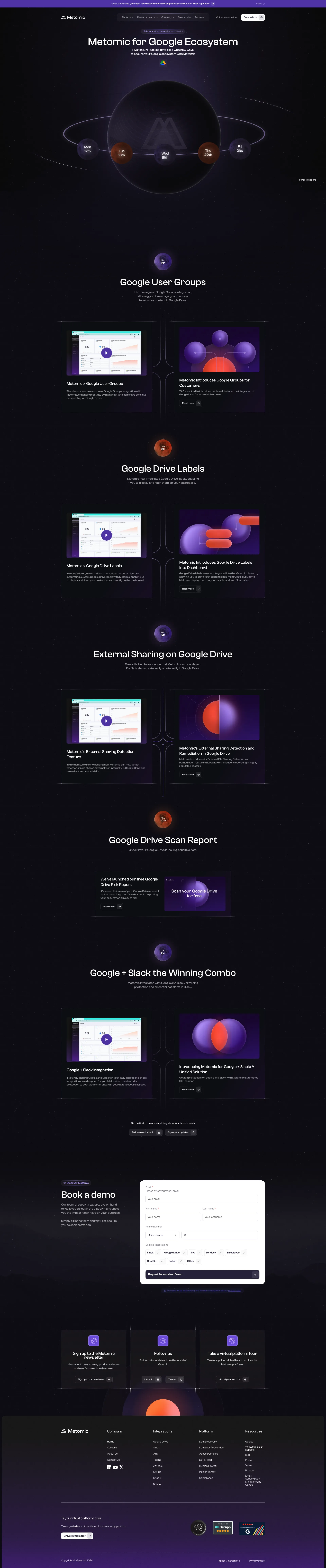 Metomic for Google Ecosystem screenshot