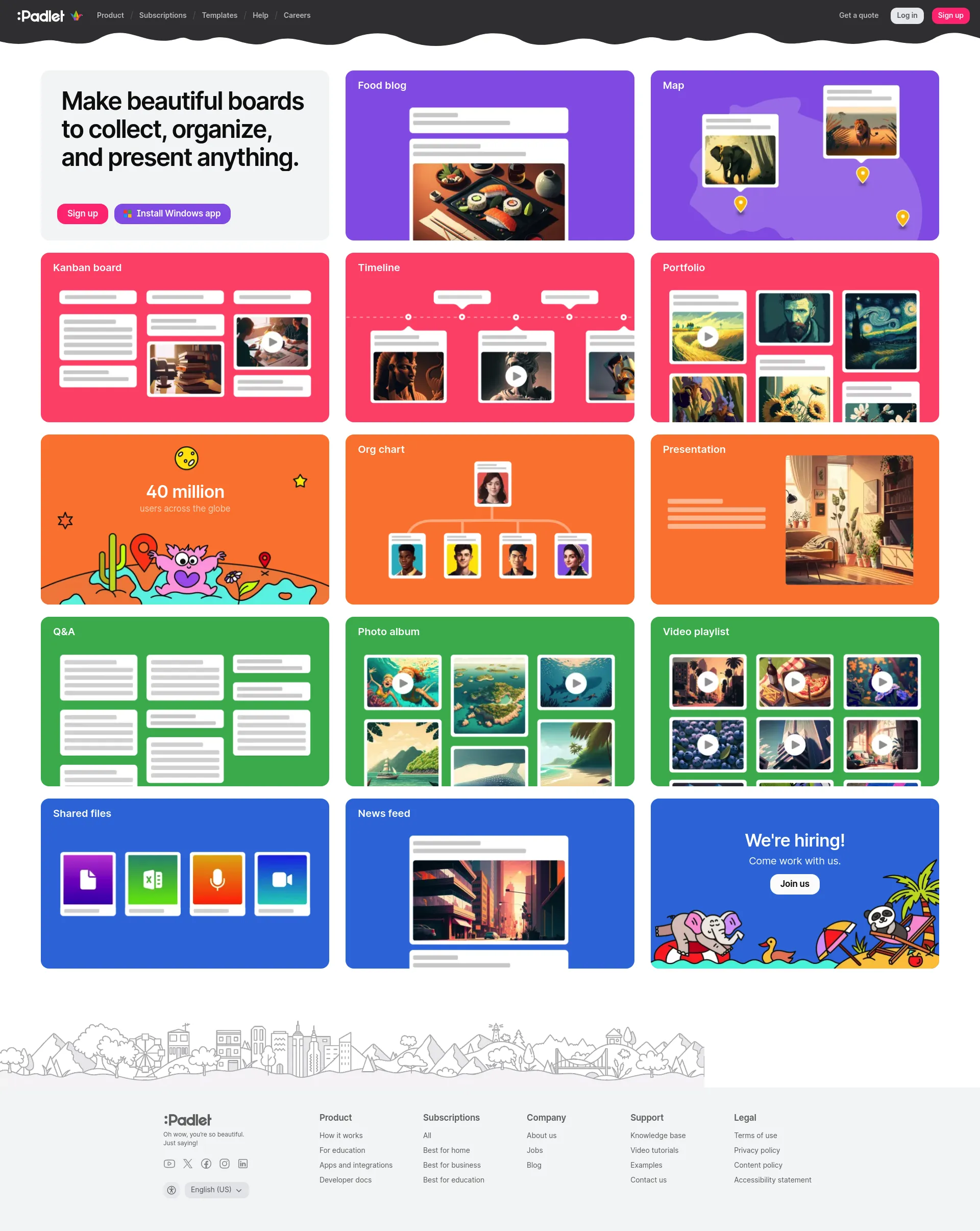 Padlet screenshot