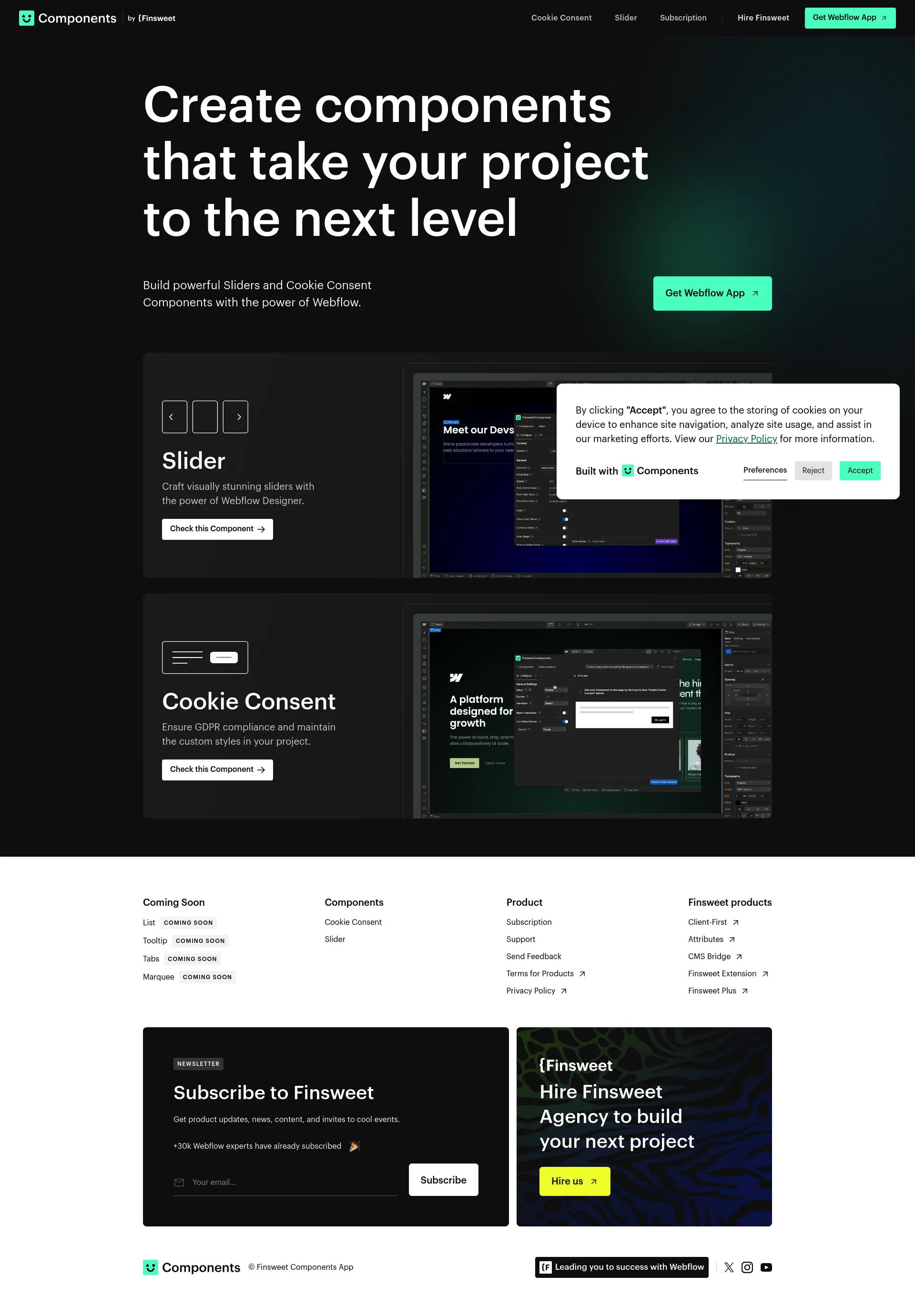 Finsweet Components for Webflow screenshot