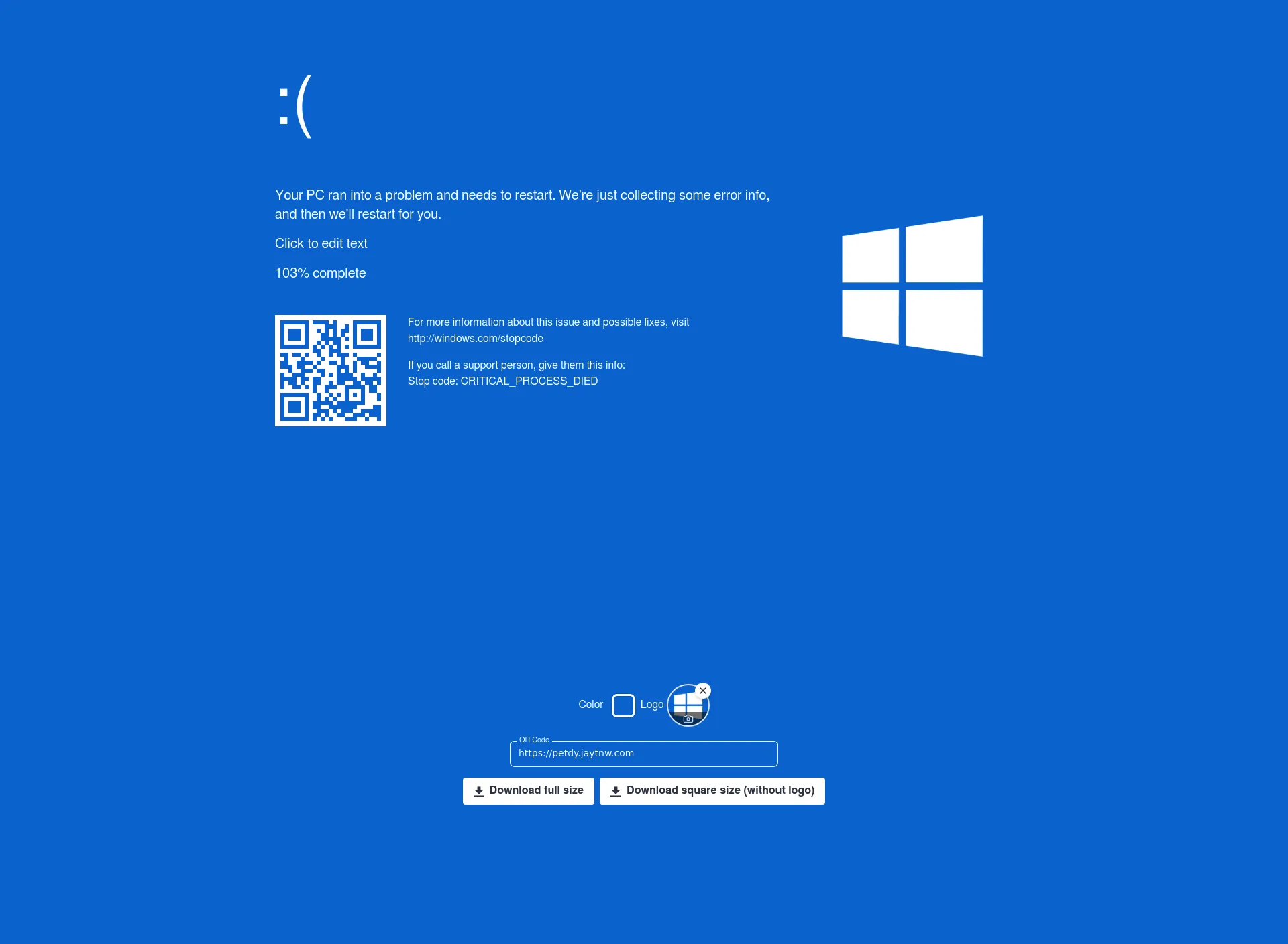 Fake Windows BSOD Meme Generator - Free & Easy