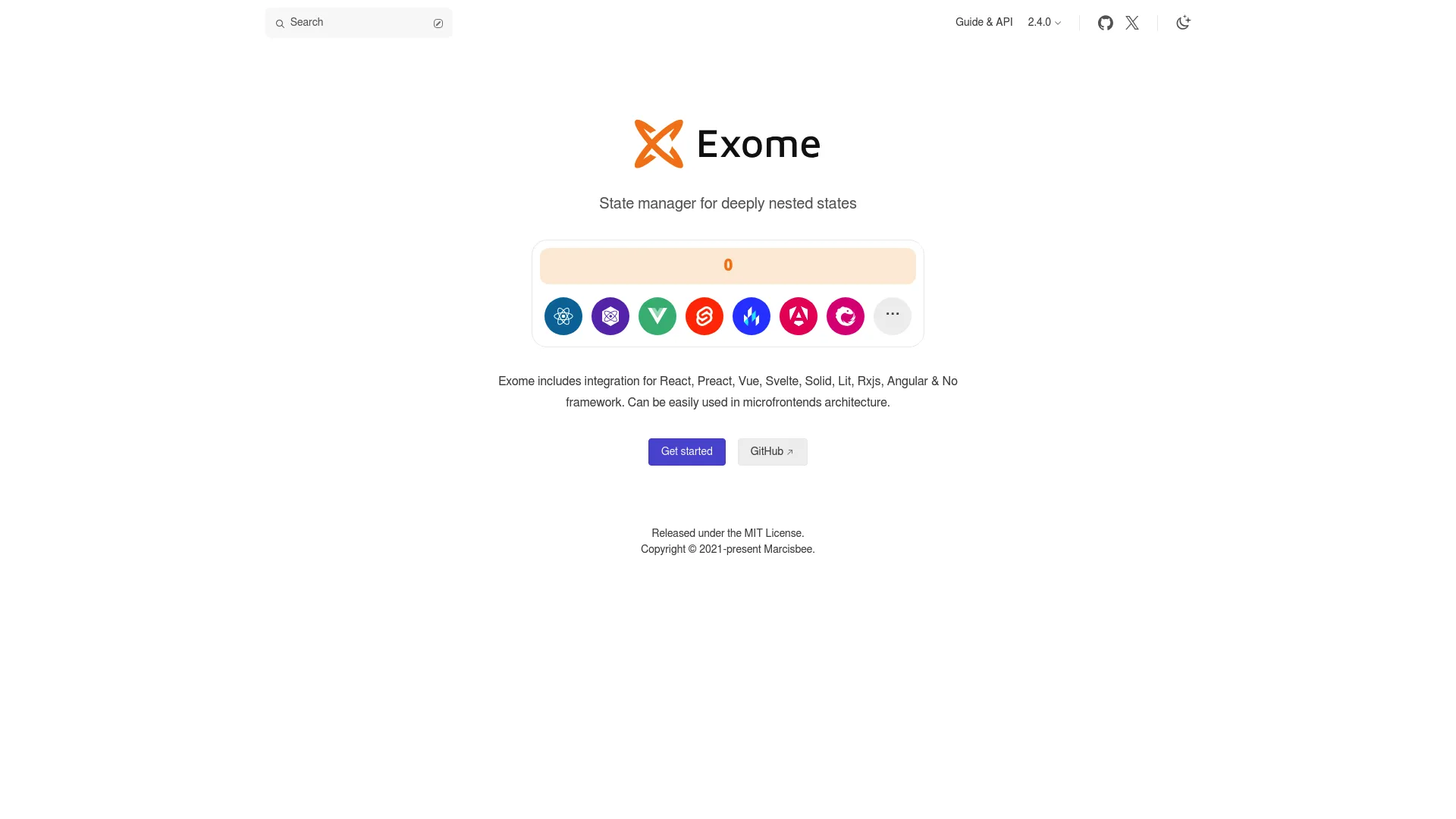 Exome.js screenshot