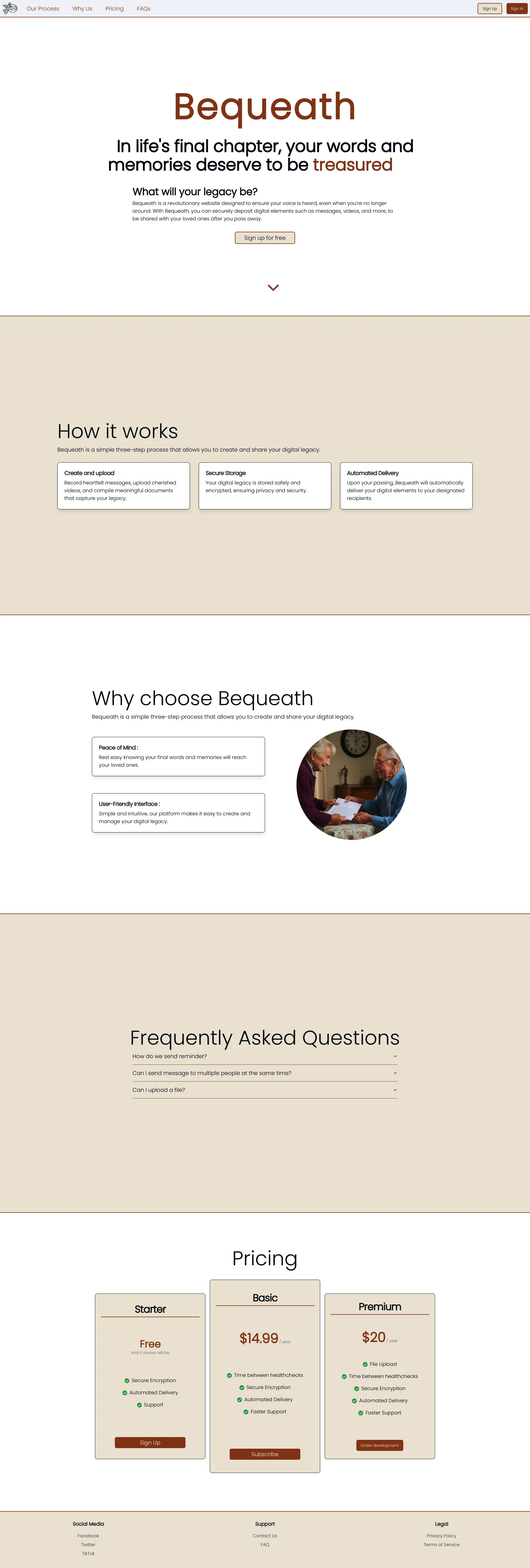 Bequeath.app screenshot