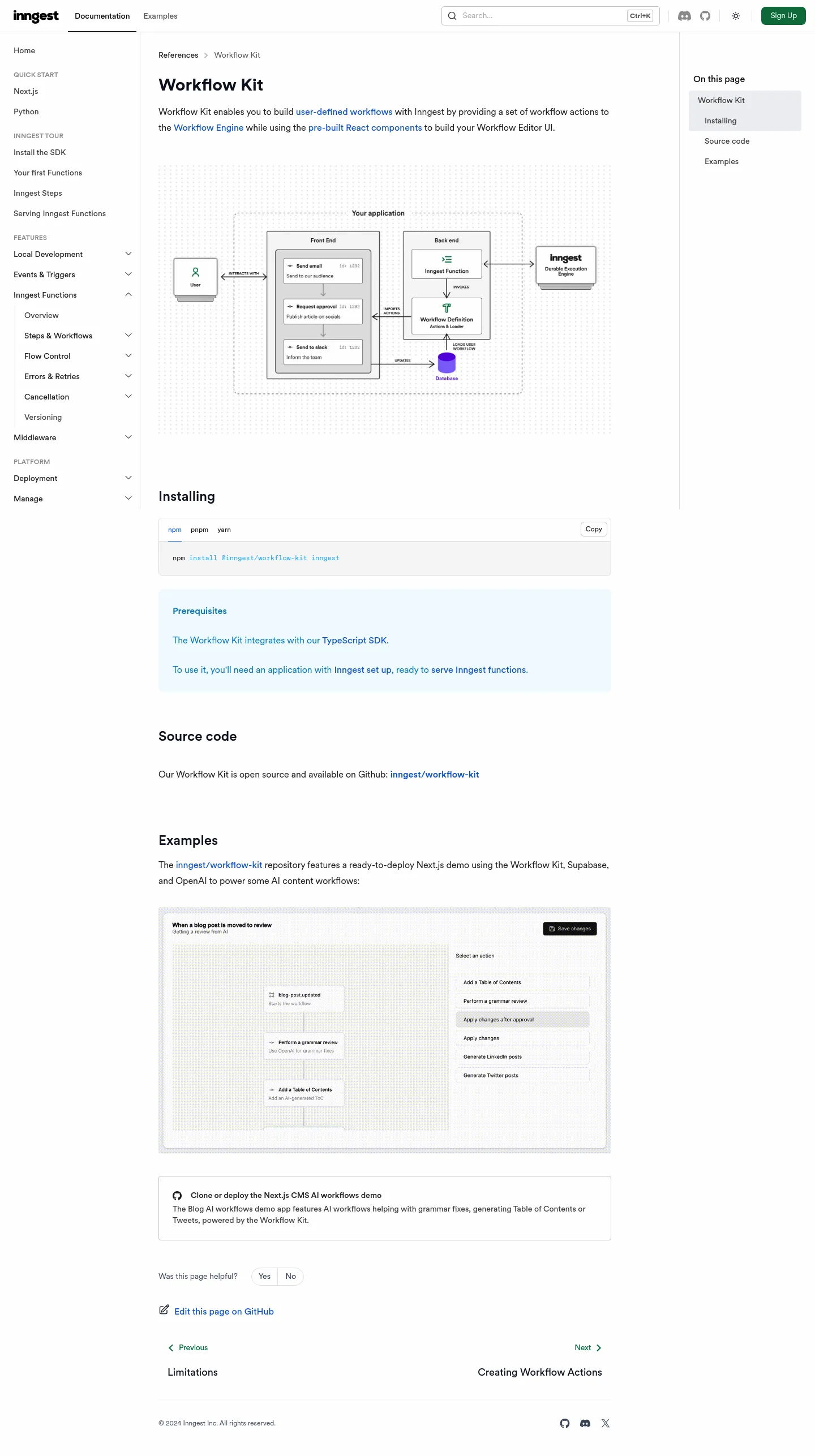 Workflow Kit by Inngest screenshot