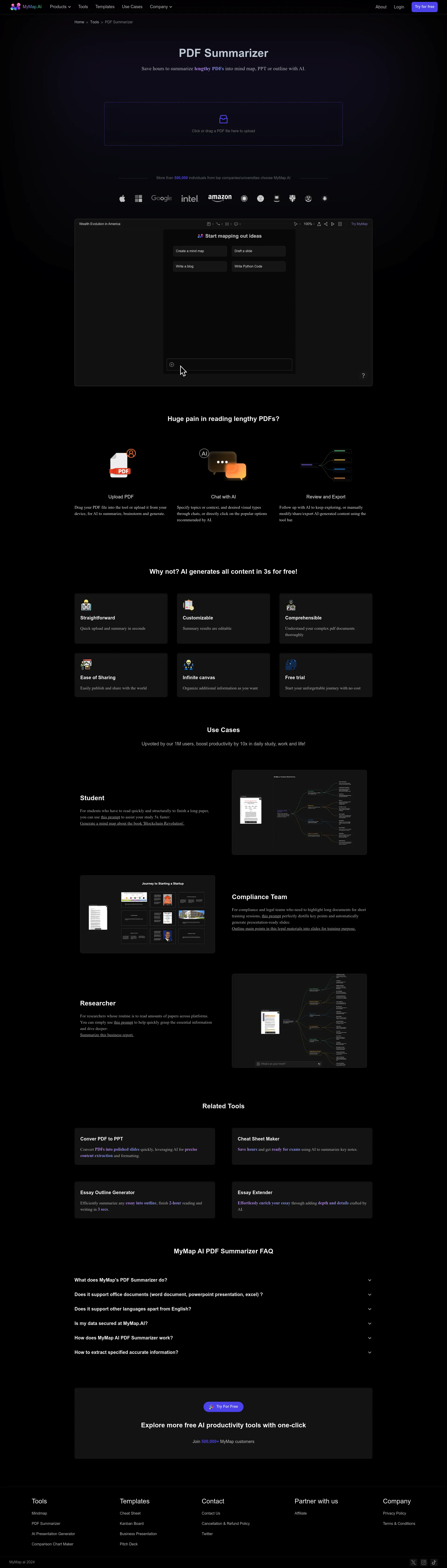 MyMap AI PDF Summarizer screenshot