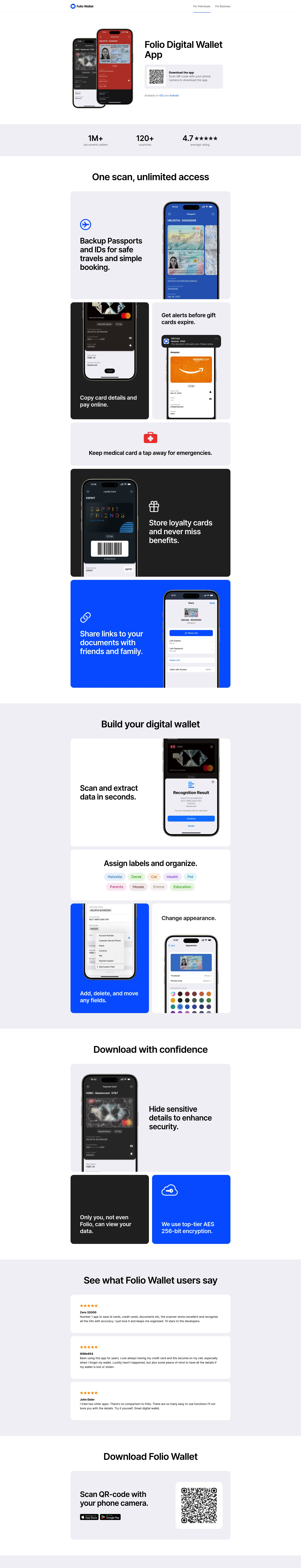 Folio Wallet App screenshot