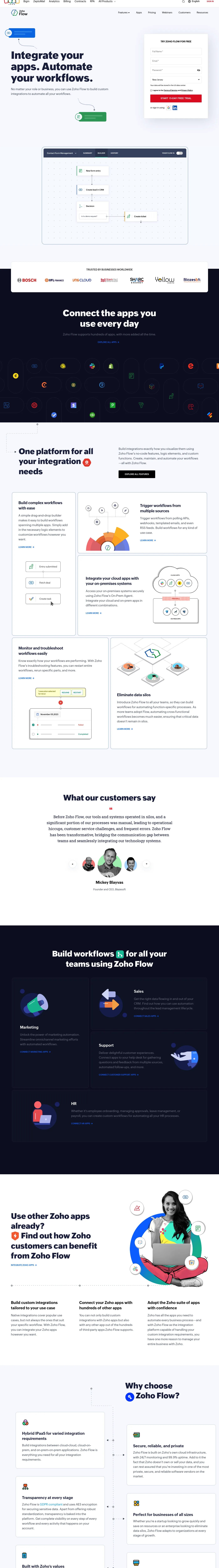 Zoho Flow screenshot