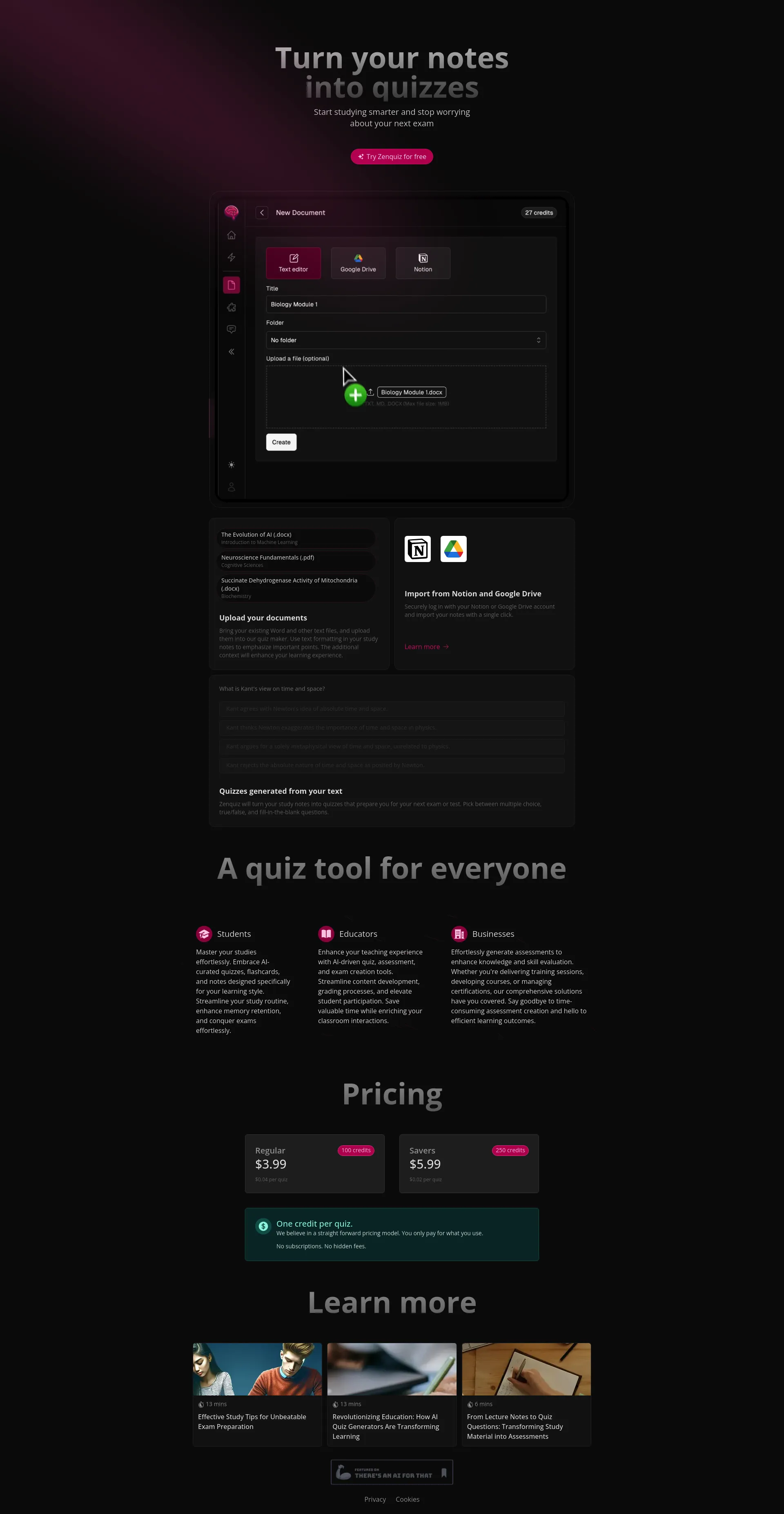 Zenquiz.app screenshot