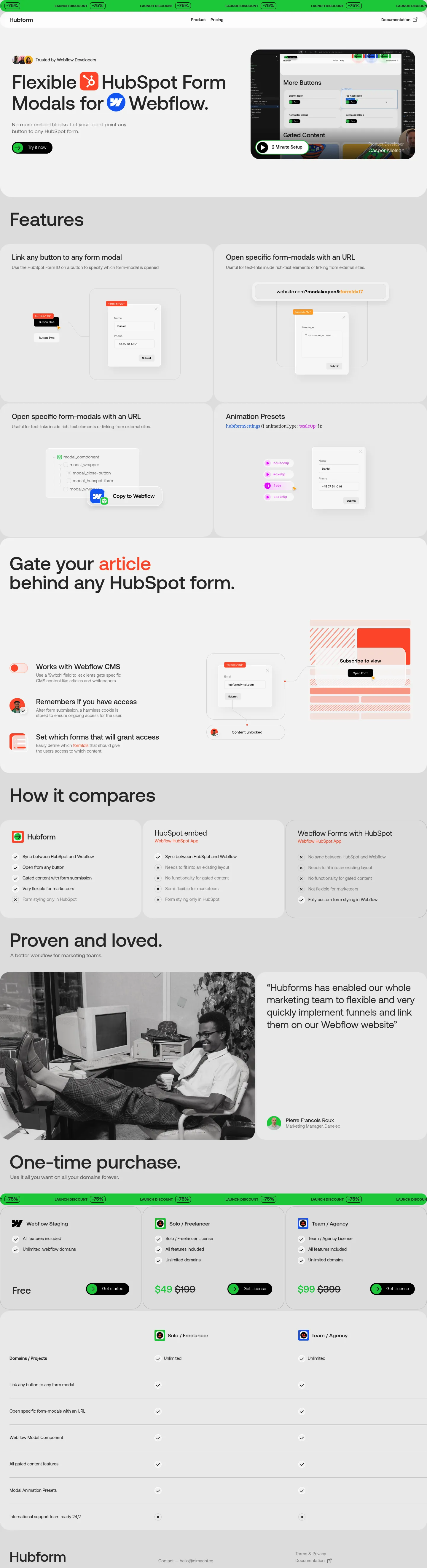 Hubform screenshot