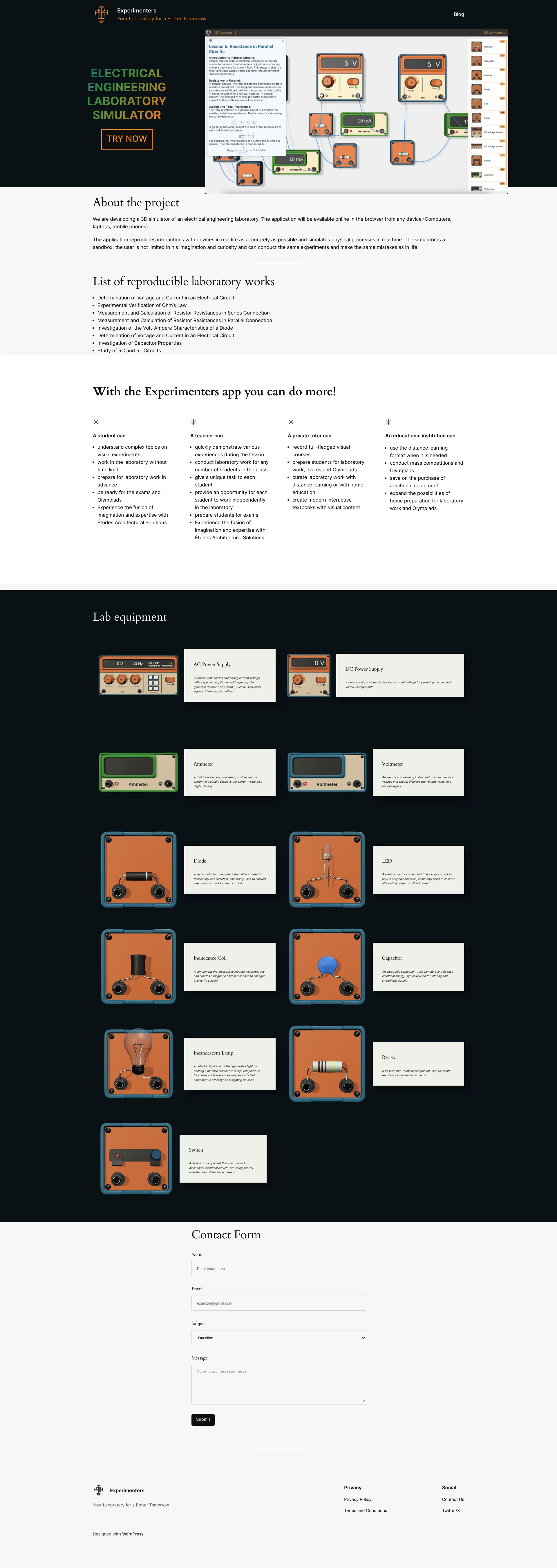 Experimenters Circuits screenshot