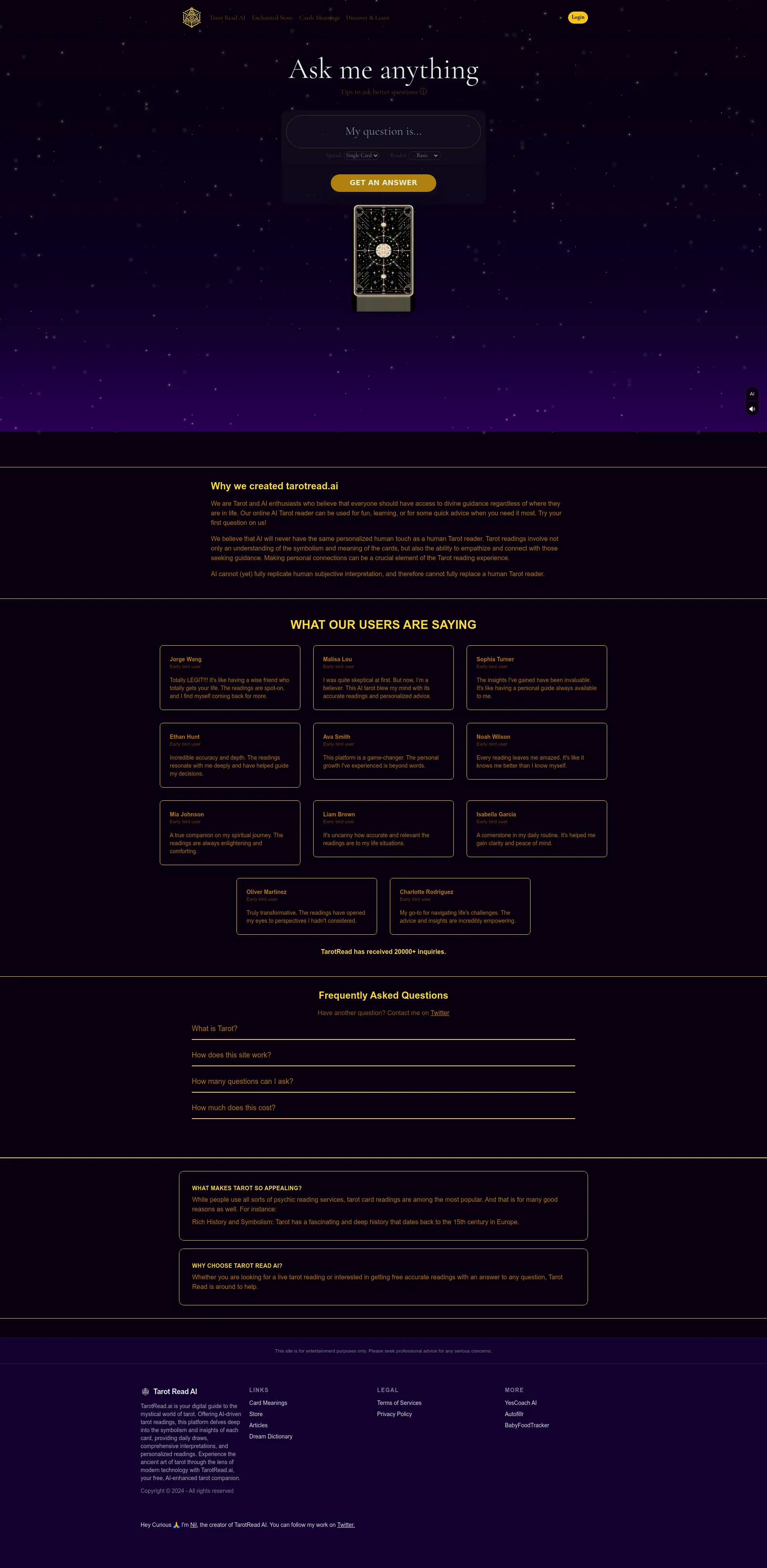 TarotRead AI screenshot