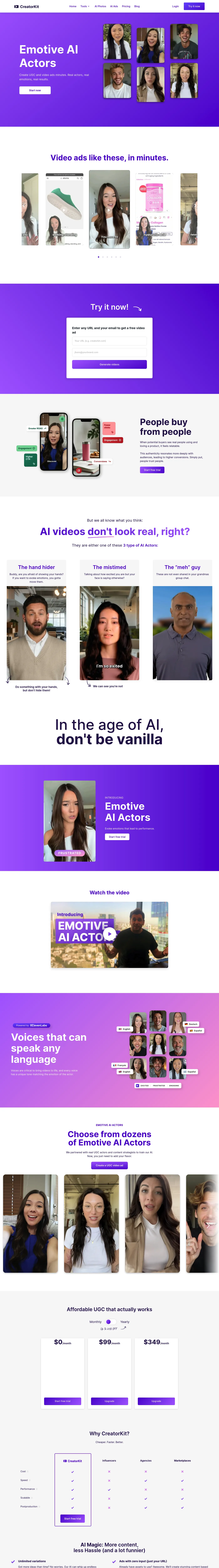 Emotive AI Actors by CreatorKit screenshot