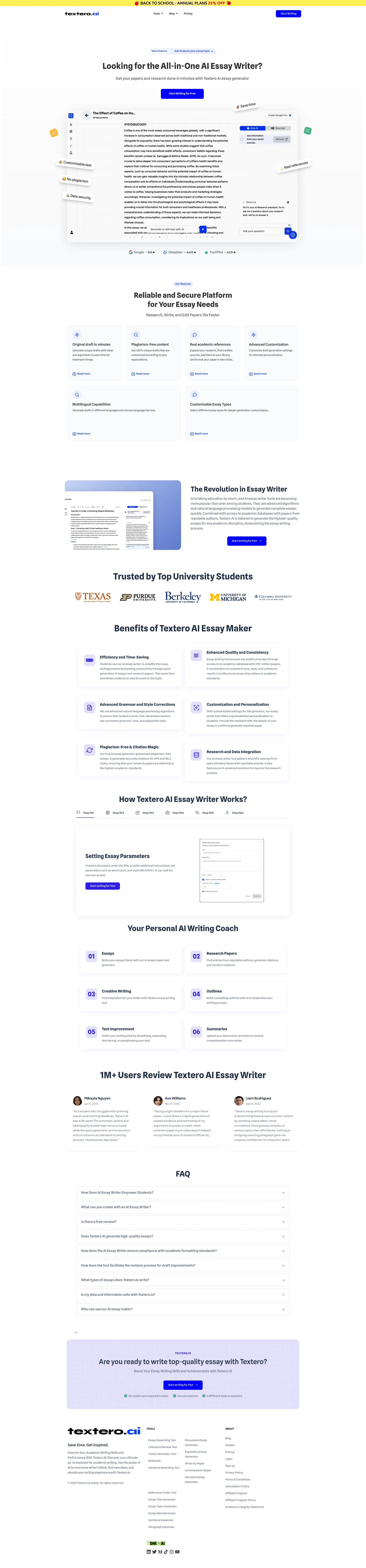Textero AI Essay Writer screenshot