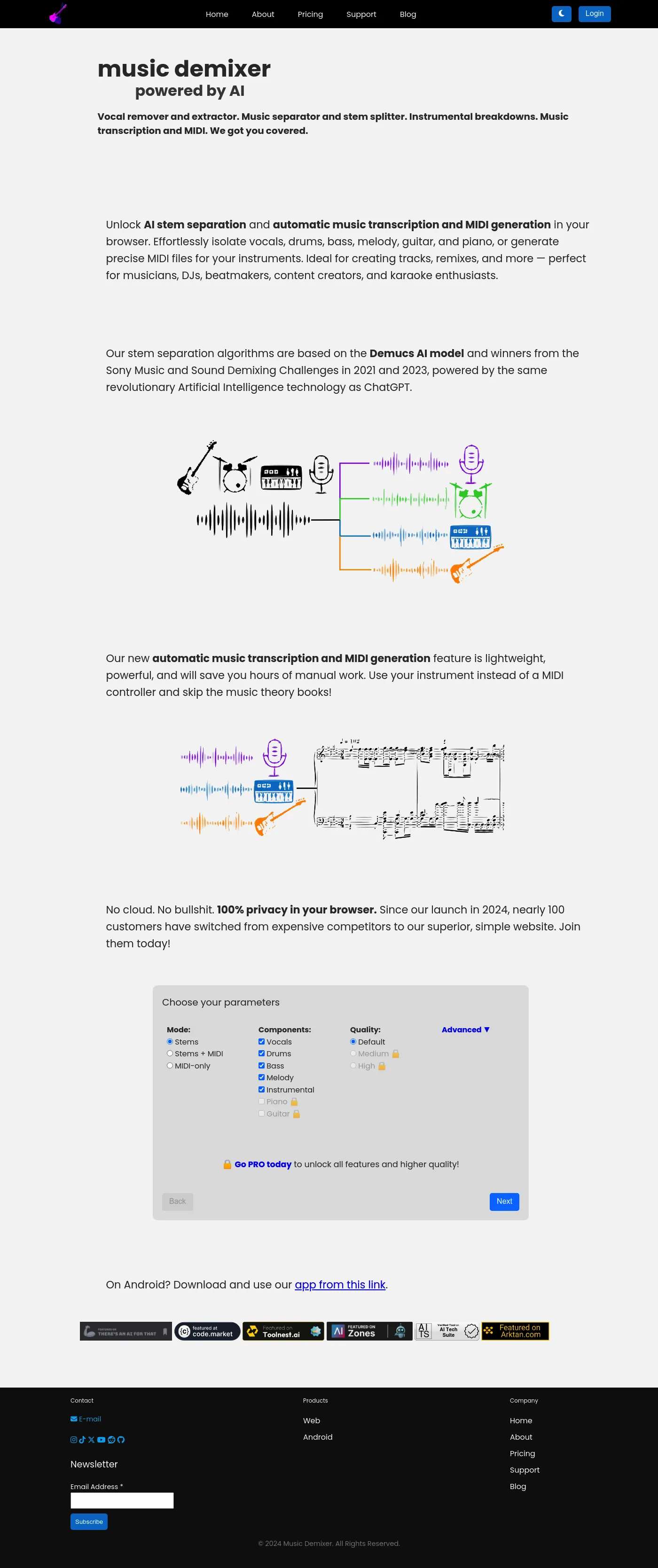 Music Demixer screenshot