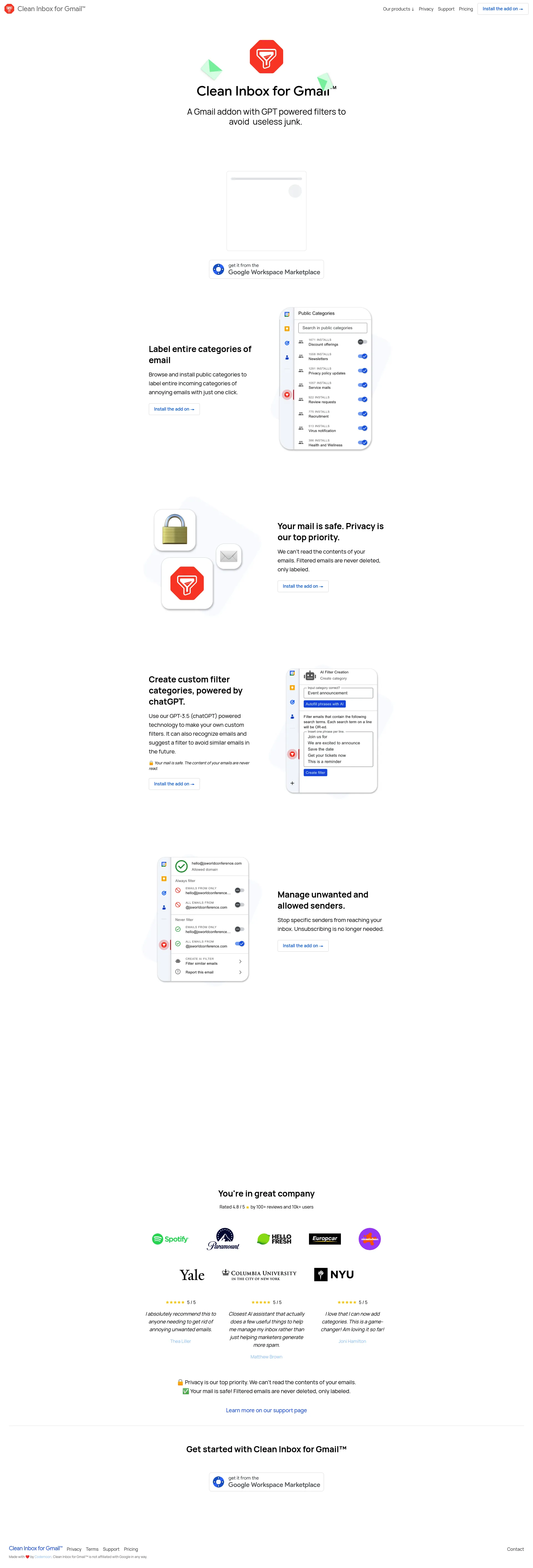 Clean Inbox for Gmail™ screenshot