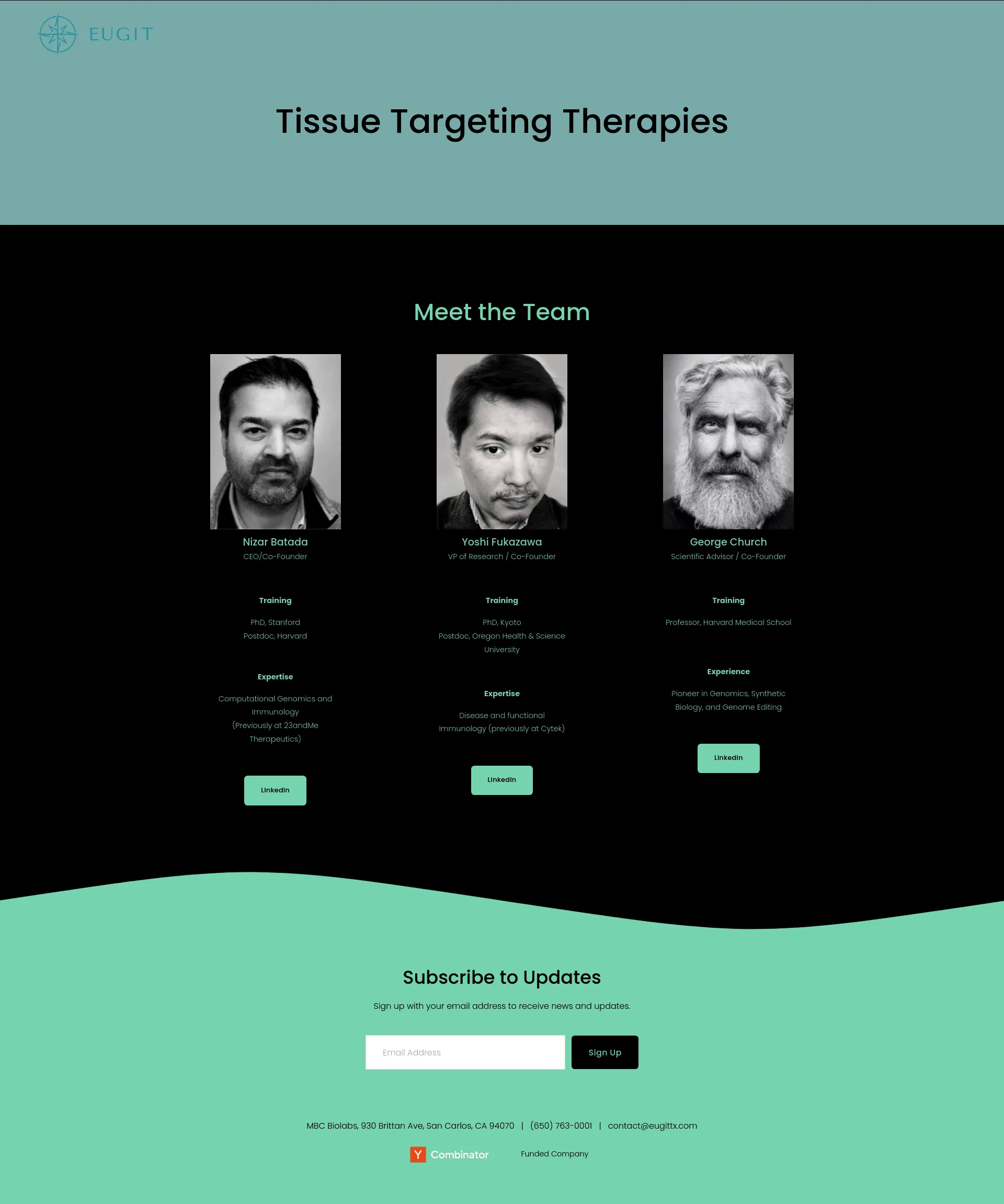 Eugit Therapeutics screenshot