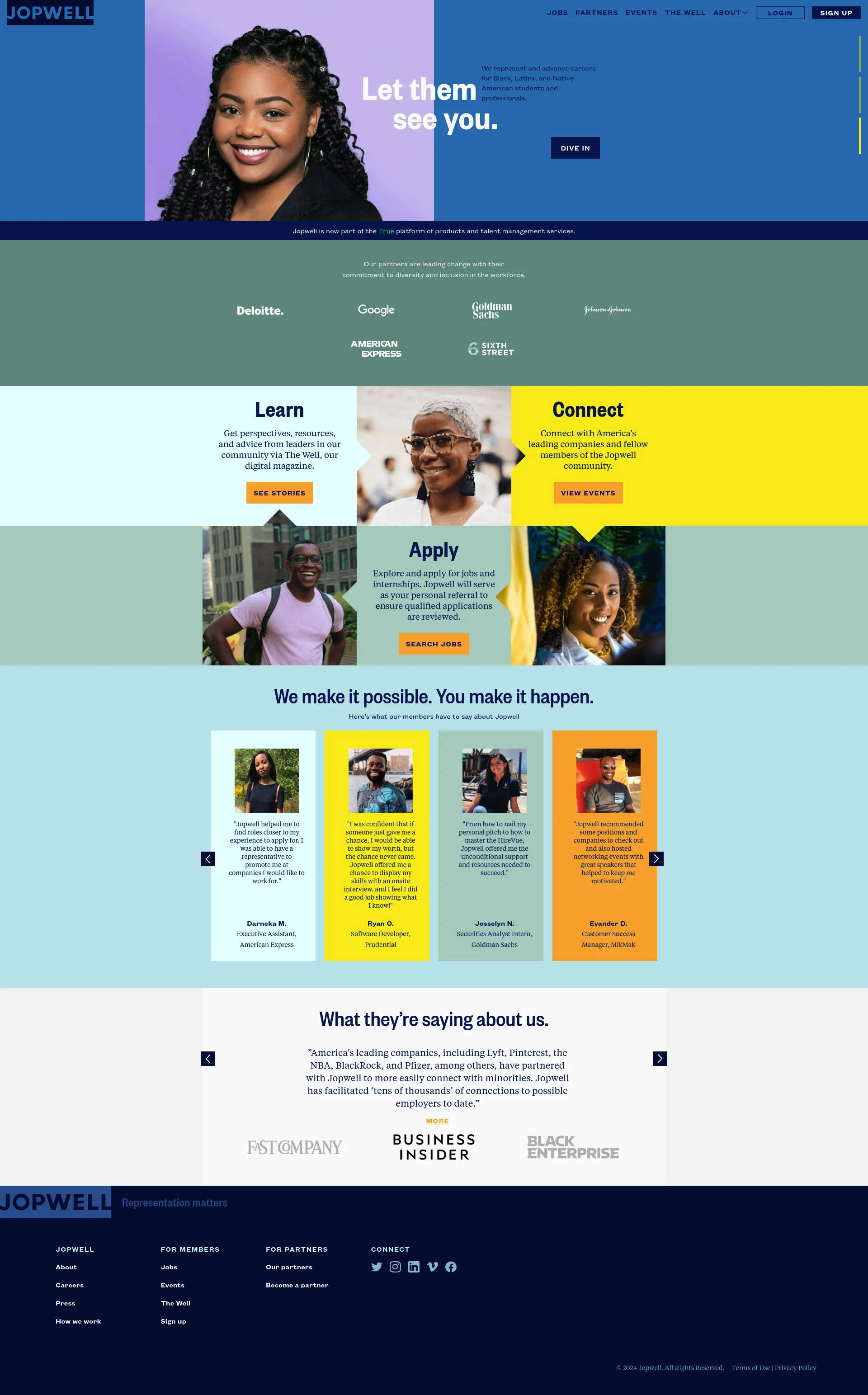 Jopwell screenshot