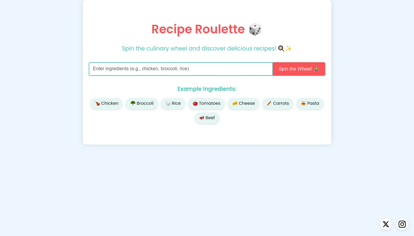 Recipe Roulette  screenshot