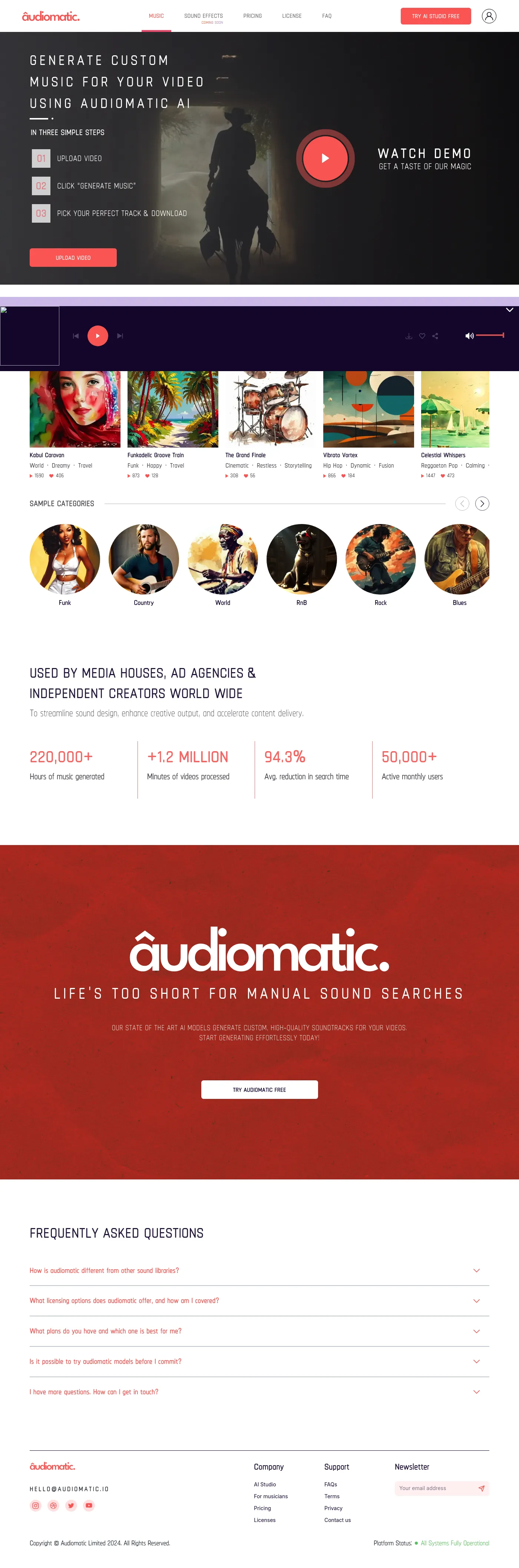 AUDIOMATIC.IO screenshot