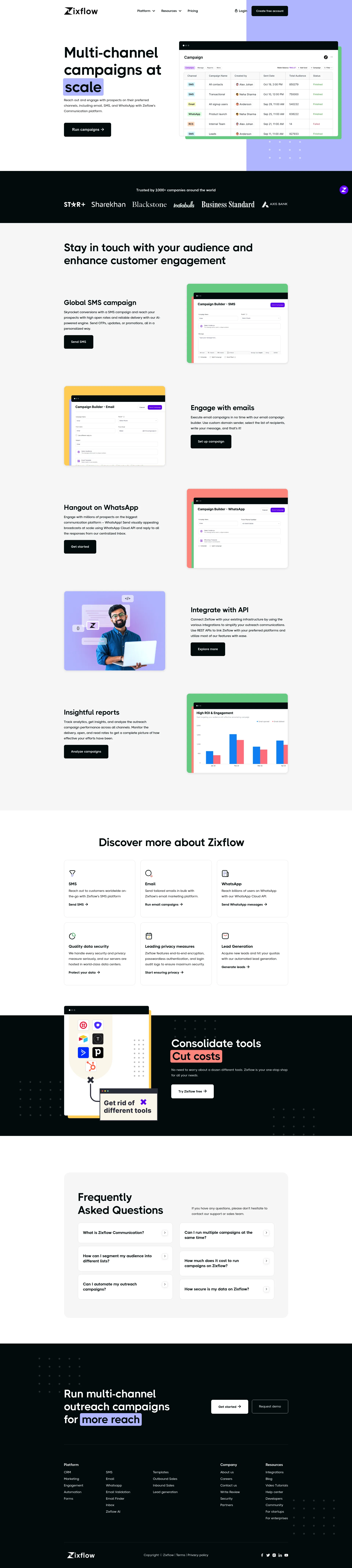 Zixflow Marketing screenshot