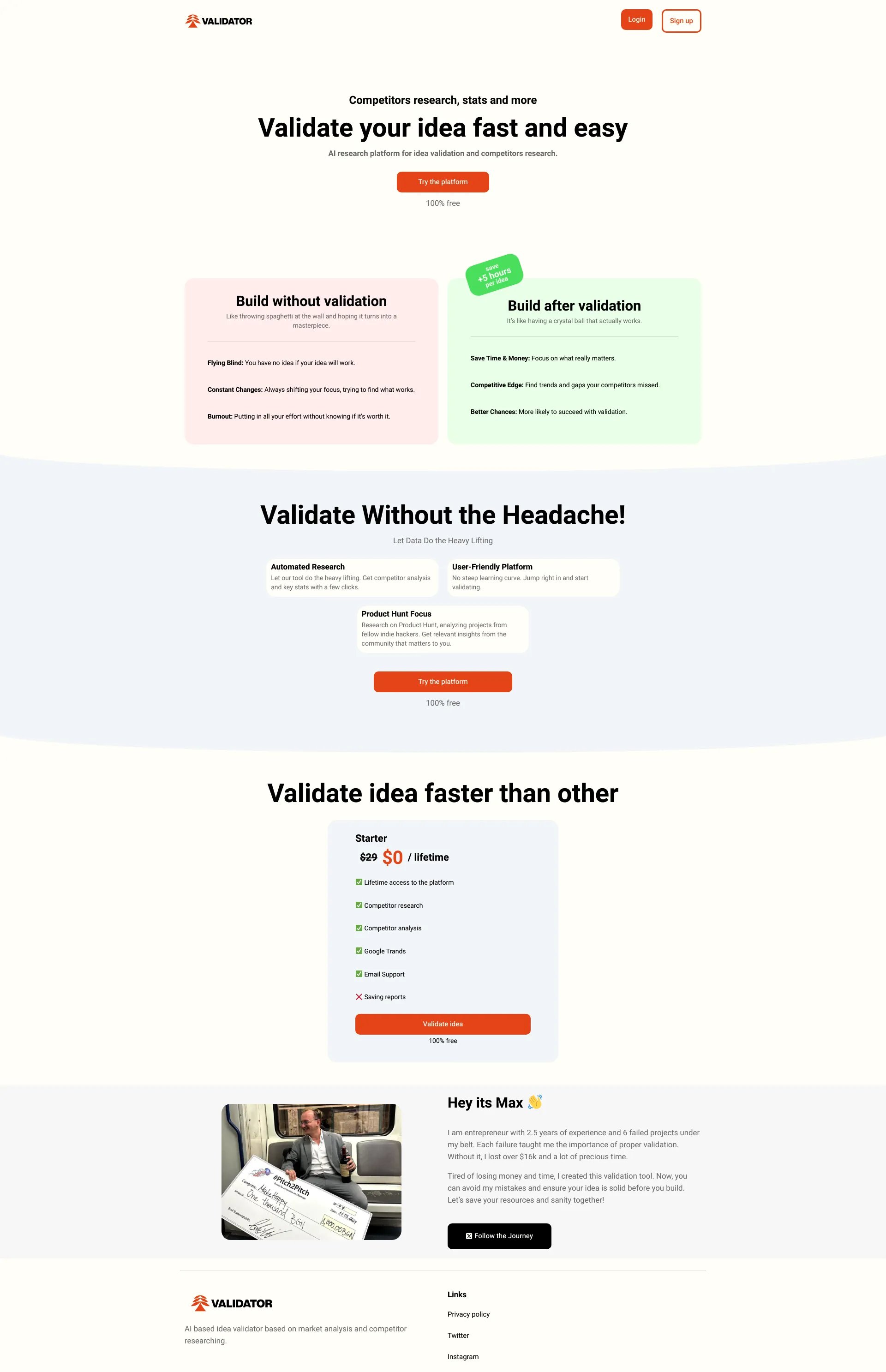 Validator screenshot