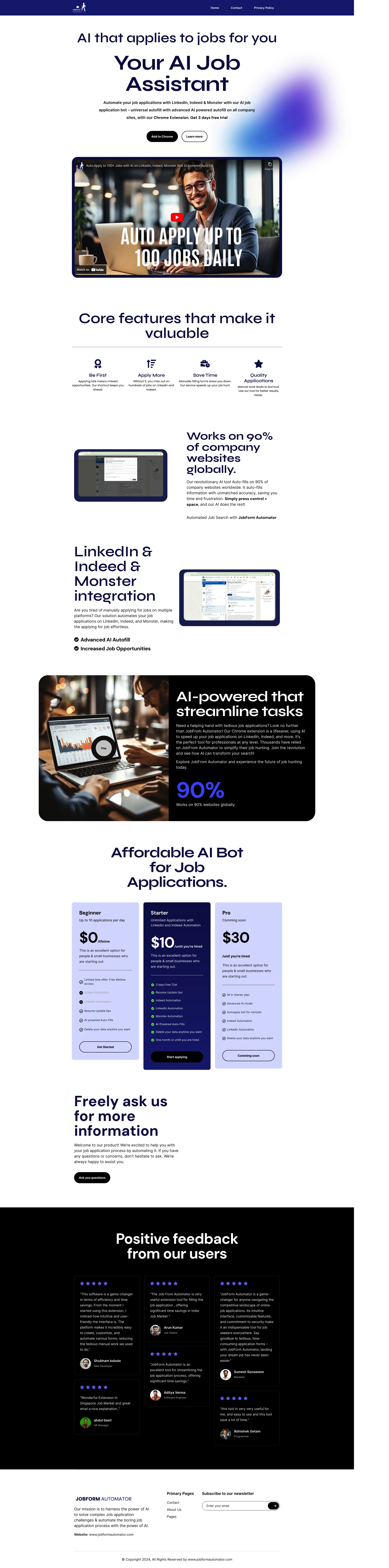 Jobform Automator screenshot