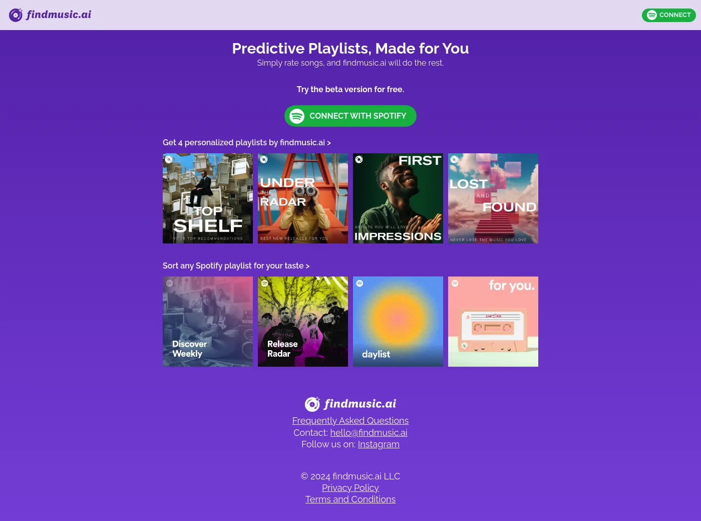 findmusic.ai screenshot