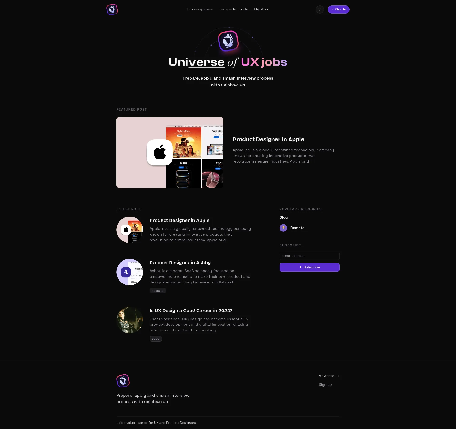 uxjobs.club screenshot