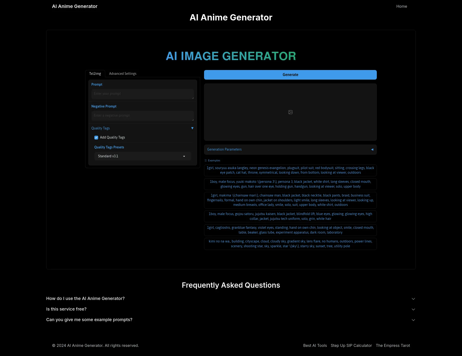 AI Anime Generator Cloud screenshot