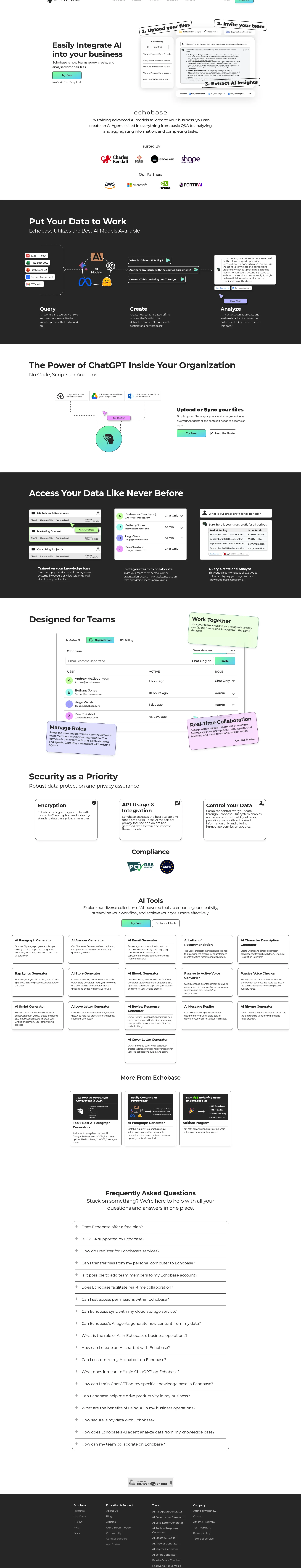 Echobase - AI for Business screenshot