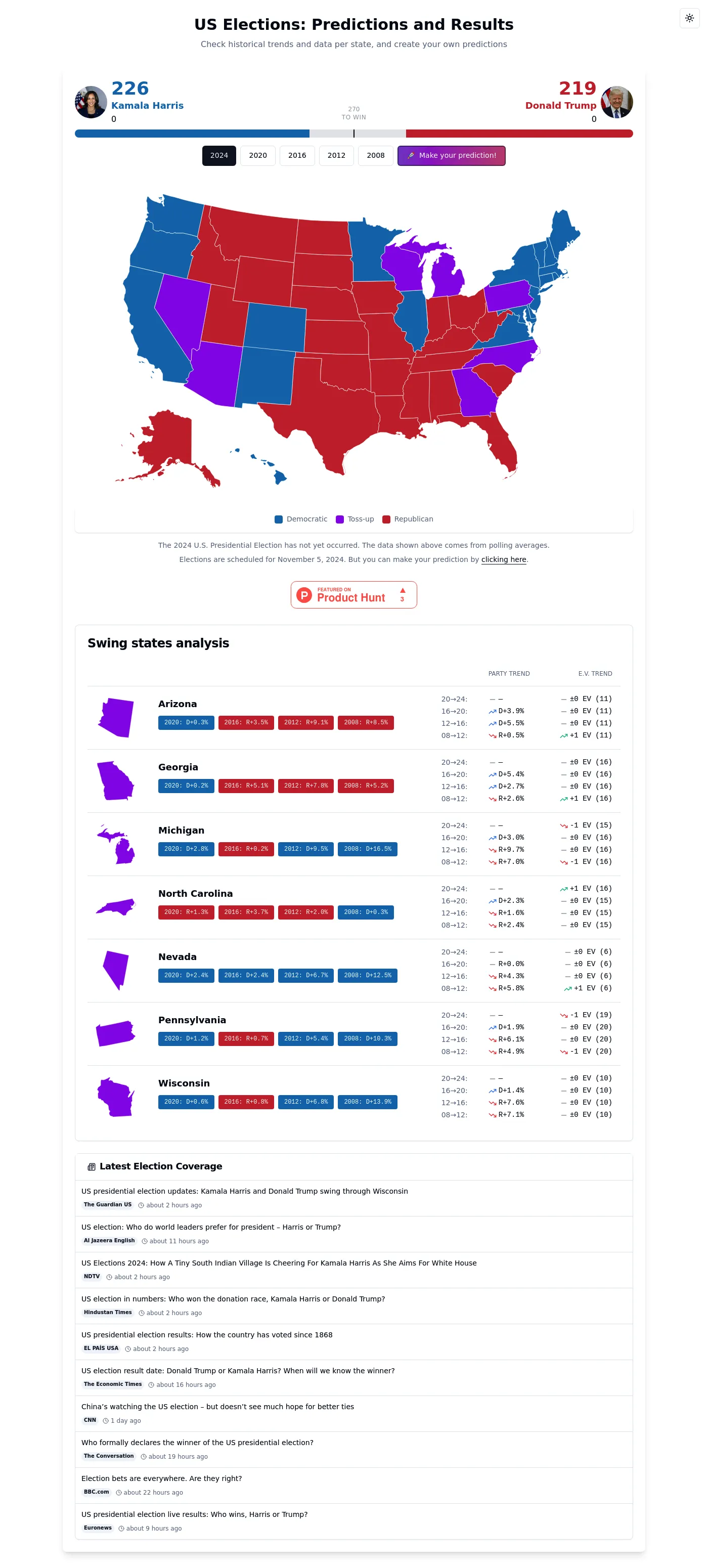 ElectMap USA screenshot