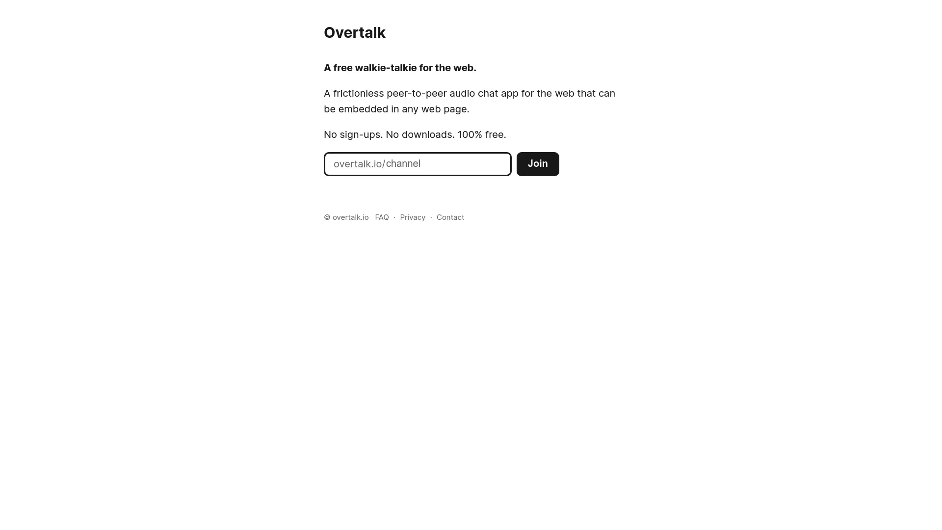 Overtalk screenshot