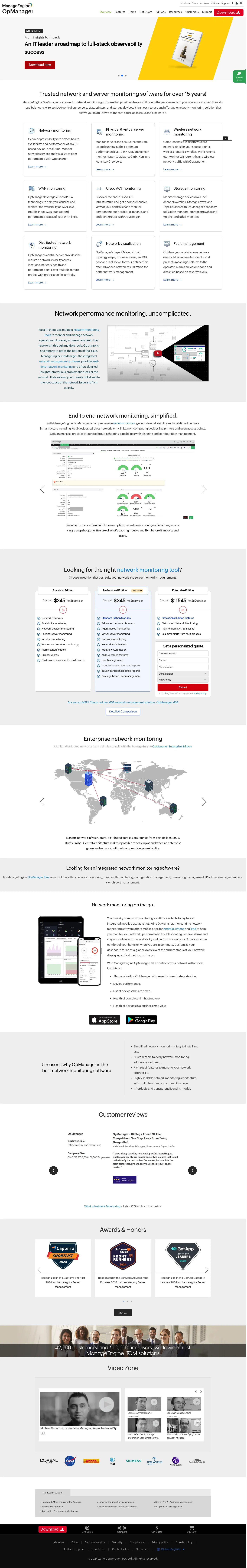 OpManager screenshot