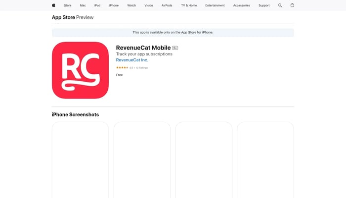 Official RevenueCat app for iOS