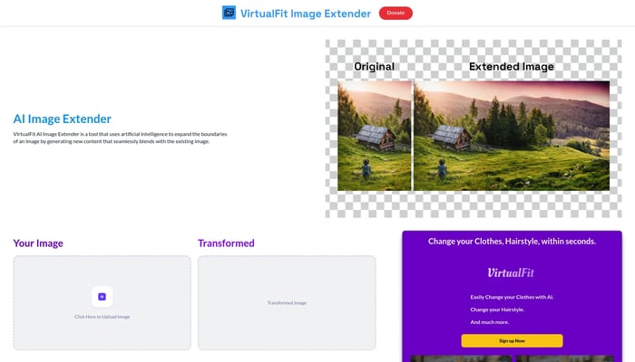 Free AI Image Extender