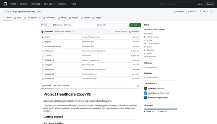 Project Healthcare: XCov19