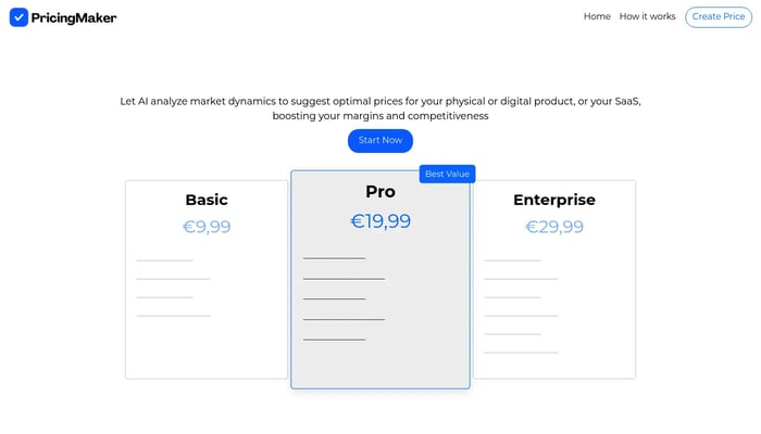 Pricing Maker