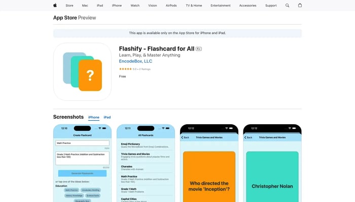 Flashify - Flashcard for All (ios app)