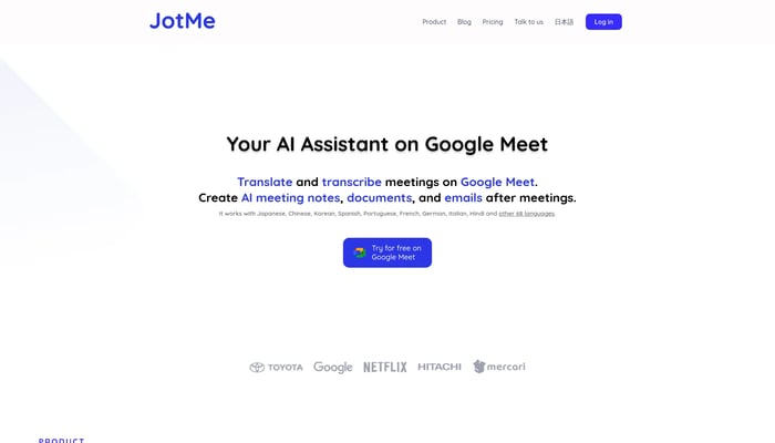 JotMe for Google Meet