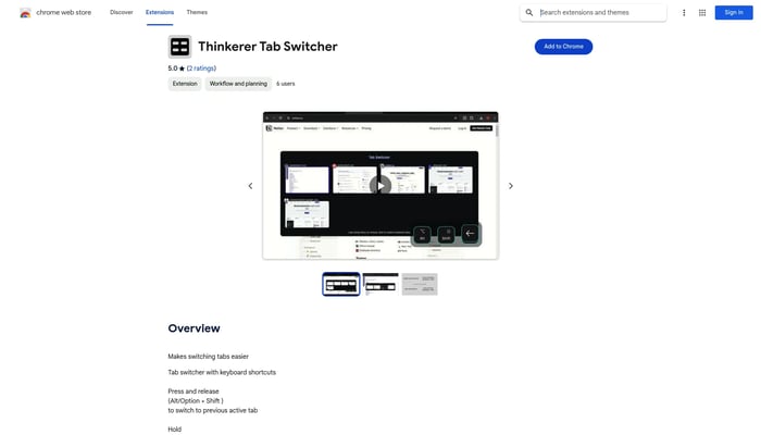 Thinkerer Tab Switcher