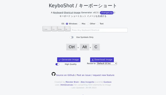 Keyboard Shortcut Image Creator