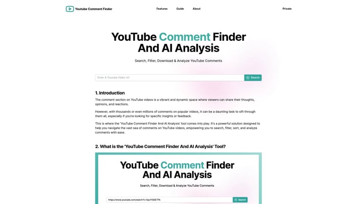 YouTube Comment Finder And AI Analysis